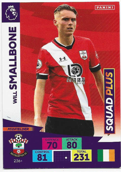 W. SMALLBONE (Saints) - EPL ADRENALYN `PLUS` 2020/2021 - `SQUAD PLUS` TRADING CARD