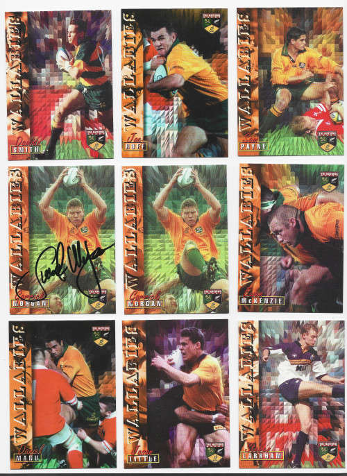 AUSTRALIA - PANINI RUGBY CARD COLLECTION 1997 - Complete Set of 29 Trading Cards - 4 Signed card