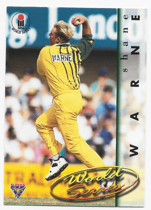 SHANE WARNE - FUTERA 1995/96 CRICKET WORLD SERIES CARD COLLECTION - BASE TRADING CARD