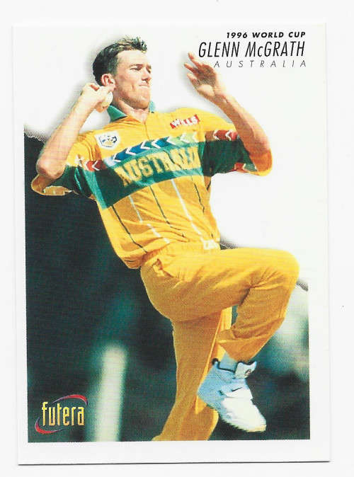 GLEN McGRATH - 1996 FUTERA CRICKET WORLD CUP COLLECTION - BASE TRADING CARD 25