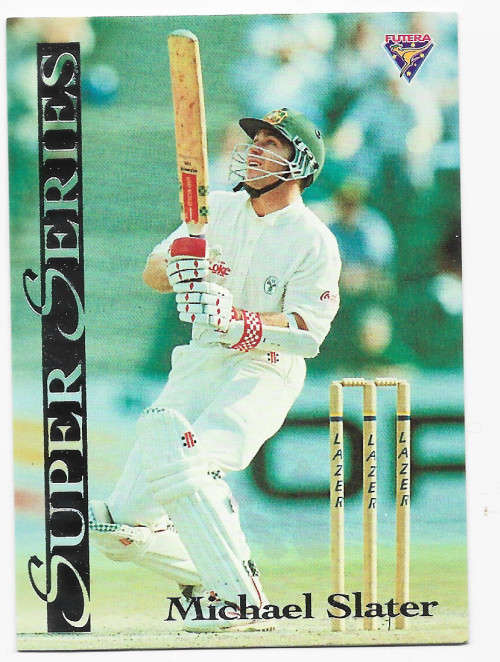MICHAEL SLATER - FUTERA 1994 CRICKET `SUPER SERIES`COLLECTION - FOIL `INSERT` TRADING CARD SS14