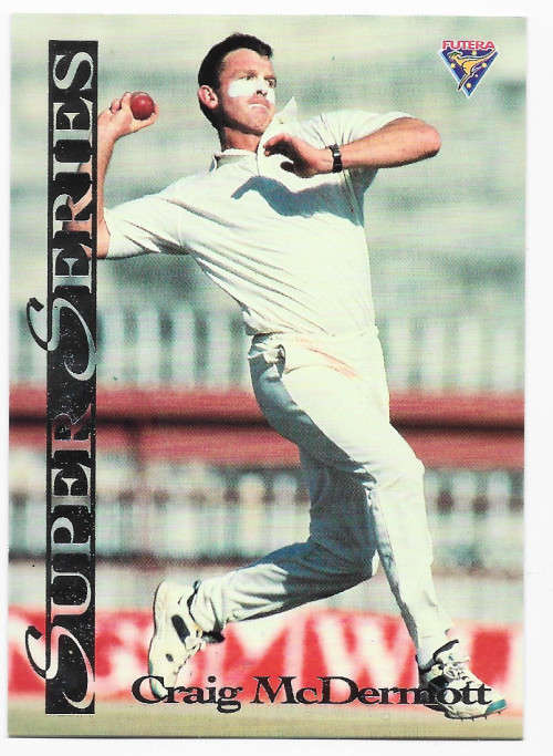 CRAIG McDERMOTT - FUTERA 1994 CRICKET `SUPER SERIES`COLLECTION - FOIL `INSERT` TRADING CARD SS4