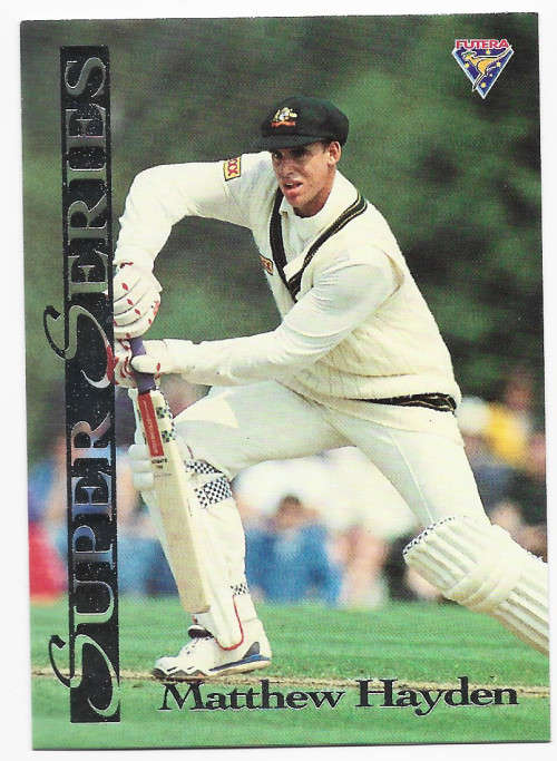 MATTHEW HAYDEN - FUTERA 1994 CRICKET `SUPER SERIES`COLLECTION - FOIL `INSERT` TRADING CARD SS3