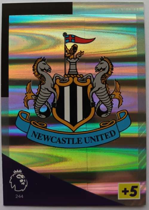 NEWCASTLE UNITED - PANINI Adrenalyn EPL 2021/2022 - FOIL `CLUB BADGE` TRADING CARD 244