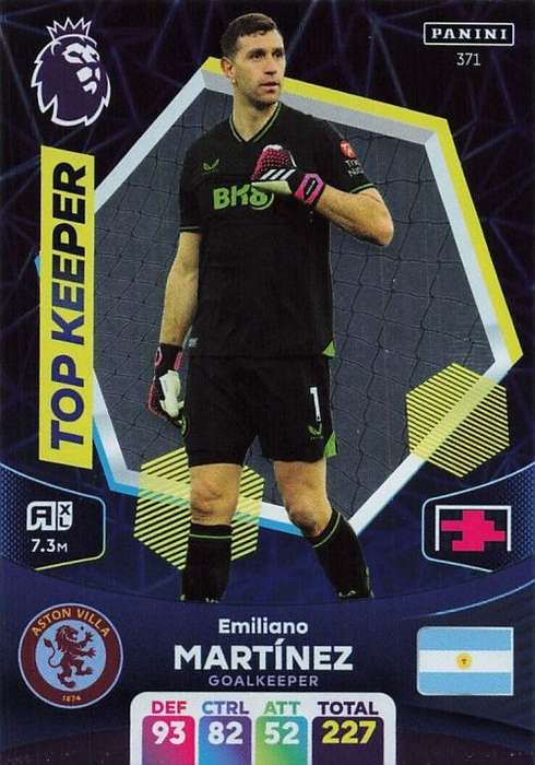 E. MARTINEZ - PANINI English Premier League 2023/24 -FOIL `TOP KEEPER` TRADING CARD 371