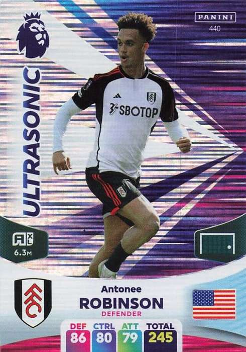 ANTONEE ROBINSON - PANINI English Premier League 2023/24 -FOIL `ULTRASONIC` TRADING CARD 440
