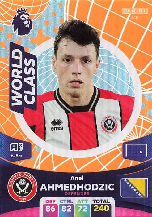 A. AHMEDHODZIC - PANINI English Premier League 2023/24 -FOIL `WORLD CLASS` TRADING CARD 448