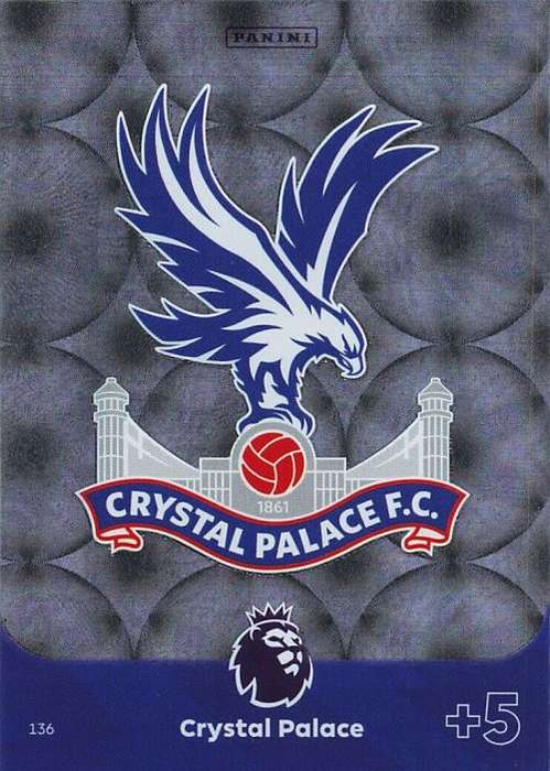 CRYSTAL PALACE FC - PANINI English Premier League 2023/24 -FOIL `CLUB BADGE` TRADING CARD 136