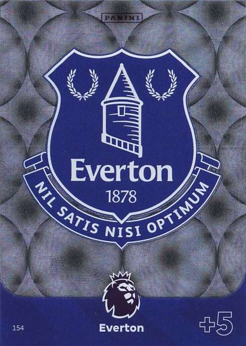 EVERTON FC - PANINI English Premier League 2023/24 -FOIL `CLUB BADGE` TRADING CARD 154