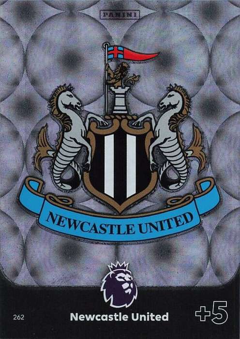 NEWCASTLE UNITED - PANINI English Premier League 2023/24 -FOIL `CLUB BADGE` TRADING CARD 262