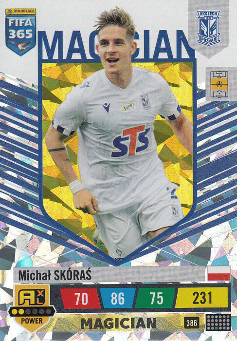 MICHAL SKORAS - PANINI `FIFA 365 COLLECTION` 2023 - `MAGICIAN` FOIL TRADING CARD 386