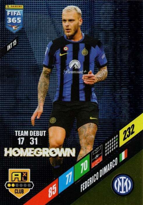 FEDERICO DIMARCO - PANINI `FIFA 365 COLLECTION` 2024 - `HOMEGROWN` FOIL TRADING CARD INT15
