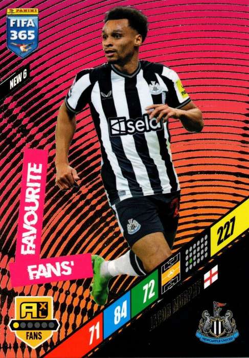 JACOB MURPHY - PANINI `FIFA 365 COLLECTION` 2024 - `FANS FAVOURITE` FOIL TRADING CARD NEW6