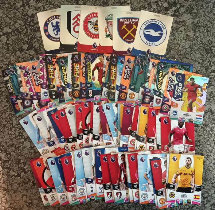 PANINI ADRENALYN XL English Premier League 2023/24 - LOT of 80 FOIL and BASE TRADING CARDS