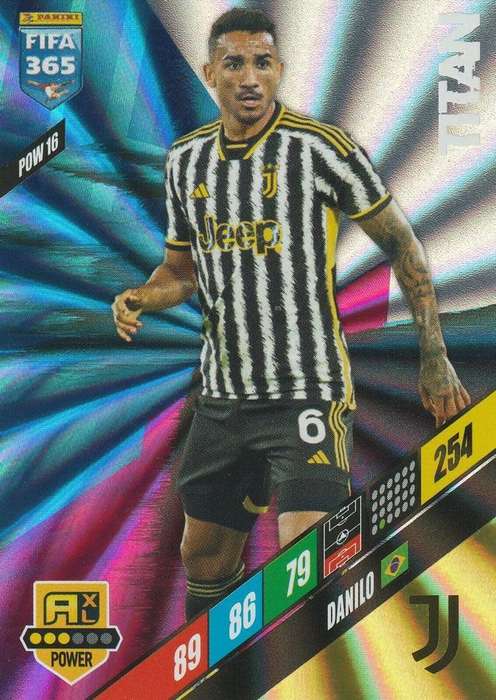 DANILO - PANINI `FIFA 365 COLLECTION` 2024 - `TITAN` FOIL TRADING CARD POW16
