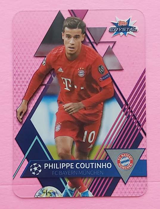 PHILIPPE COUTINHO - TOPPS `CRYSTAL` 2020 - ULTRA CLEAR `ACETATE` TRADING CARD 21