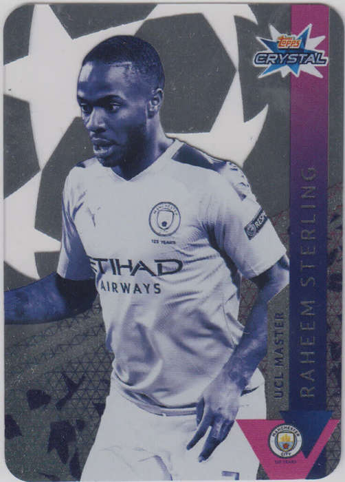 RAHEEM STERLING - TOPPS `CRYSTAL` 2020 - ULTRA CLEAR `MASTER` TRADING CARD 108