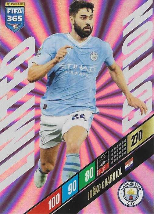 JOSKO GVARDIOL - PANINI `FIFA 365 COLLECTION` 2024 - `LIMITED EDITION` FOIL TRADING CARD