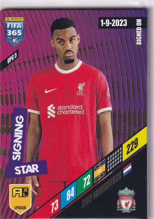 RYAN GRAVENBERCK  - PANINI `FIFA 365 COLLECTION` 2024 UPDATE - `STAR SIGNING` FOIL TRADING CARD UPG5