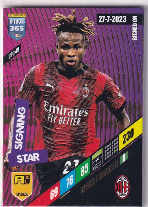 SAMUEL  - PANINI `FIFA 365 COLLECTION` 2024 UPDATES - `STAR SIGNING` TRADING CARD UPG45