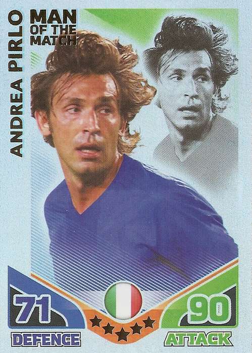 ANDREA PIRLO - TOPPS MATCH ATTAX `FIFA WORLD CUP 2010`- `Man of the Match` CARD - UK EDITION