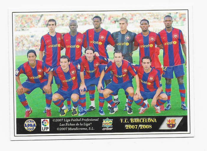LIONEL MESSI(Barcelona) - MUNDICROMO LA LIGA 2007/08 COLLECTION - TEAM FOTO TRADING CARD