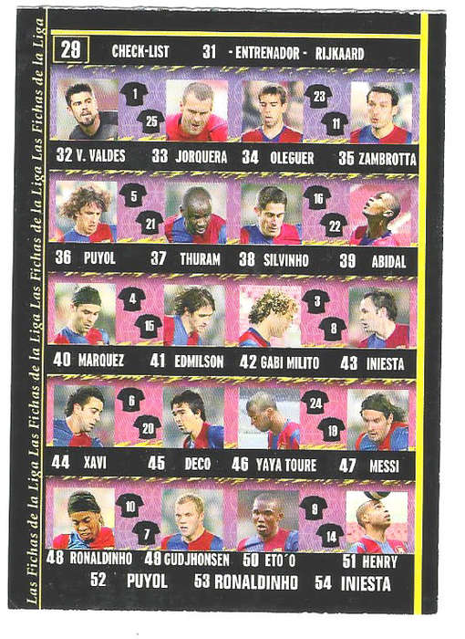 LIONEL MESSI(Barcelona) - MUNDICROMO LA LIGA 2007/08 COLLECTION - TEAM FOTO TRADING CARD