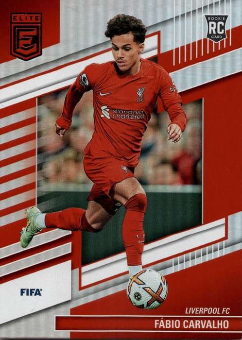 FABIO CARVALHO (Liverpool) - PANINI DONRUSS ELITE EPL 2023 - ROOKIE FOIL TRADING CARD 130