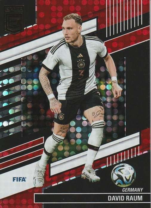DAVID RAUM (Germany) - PANINI DONRUSS ELITE EPL 2023 - `RED DISCO` FOIL TRADING CARD 92