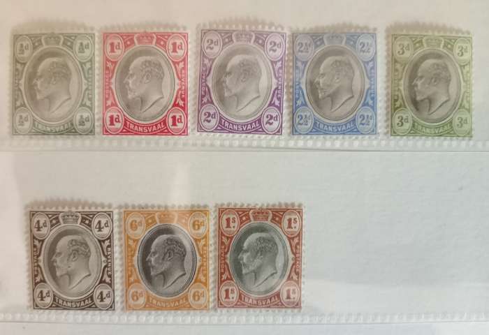 TRANSVAAL  1904/09 - King Edward VII - SACC 279 to SACC 282, Lot of 8 Stamps - M/Mint