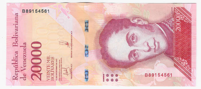 VENEZUELA CENTRAL BANK - 20000 BOLIVARES BANK NOTE  2017 - Unc. Condition
