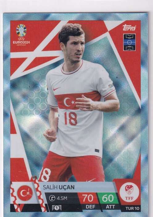 SALIH UCAN - Topps `UEFA EURO 2024` Collection - BLUE SAPHIRE Trading Card TUR10