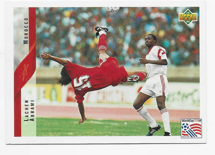 LACHEN ABRAMI (Morocco) - U/Deck FIFA WORLD CUP 1994 Preview - BASE TRADING CARD 209 Eng/Ger