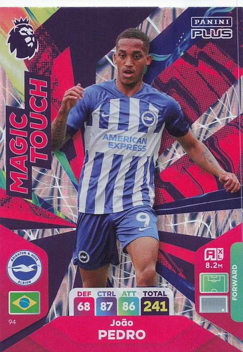 JOAO PEDRO - PANINI E/Premier League PLUS 2024 - FOIL `MAGIC TOUCH` TRADING CARD 94