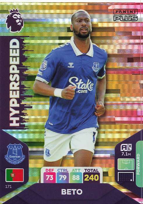 BETO - PANINI E/Premier League PLUS 2024 -FOIL `HYPERSPEED` TRADING CARD 171