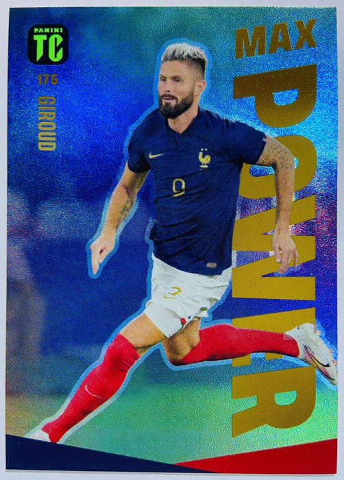 OLIVIER GIROUD - PANINI `TOP CLASS` 2024 - RARE FOIL `MAX POWER` TRADING CARD 175