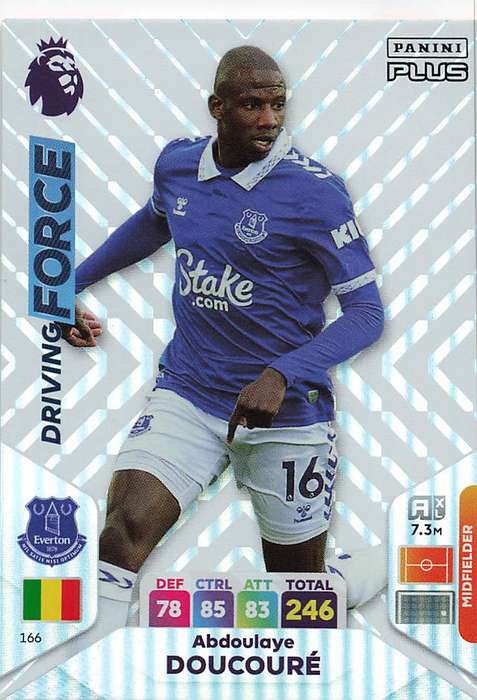 ABDOULAYE DOUCOURE - PANINI E/Premier League 2024 -FOIL `DRIVING FORCE` TRADING CARD 166