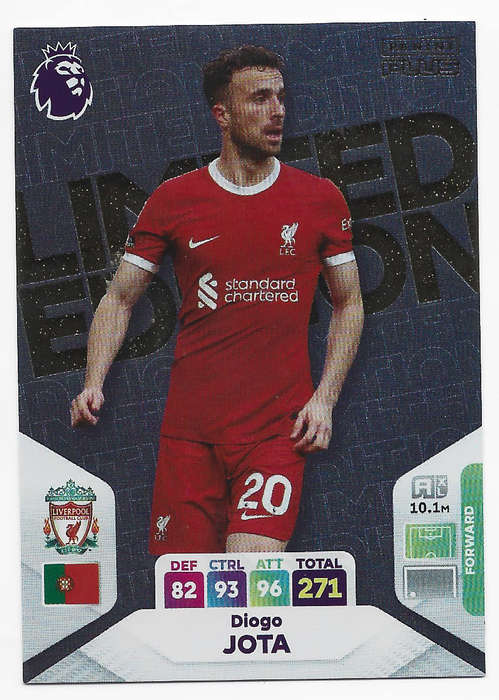 DIOGO JOTA - PANINI English Premier League PLUS 2024 - RARE `LIMITED EDITION` TRADING CARD