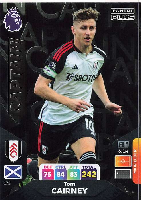 TOM CAIRNEY - PANINI E/Premier League PLUS 2024 - `CAPTAIN` TRADING CARD 172