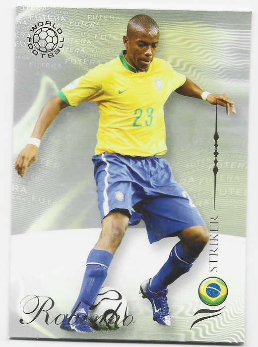 ROBINHO (Brazil) - FUTERA WORLD FOOTBALL 2007 COLLECTION - RARE TRADING CARD 174