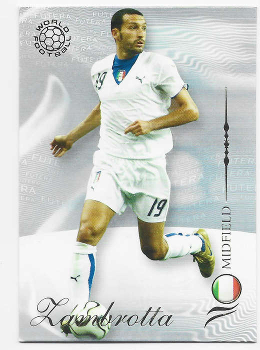 GIANLUCA ZAMBROTTA (Italy) - FUTERA WORLD FOOTBALL 2007 COLLECTION - RARE TRADING CARD 129