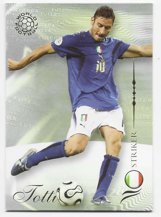 FRANCESCO TOTTI (Italy) - FUTERA WORLD FOOTBALL 2007 COLLECTION - RARE TRADING CARD 188