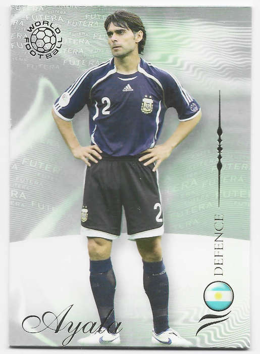 ROBERTO AYALA (Argentina) - FUTERA WORLD FOOTBALL 2007 COLLECTION - RARE TRADING CARD 18