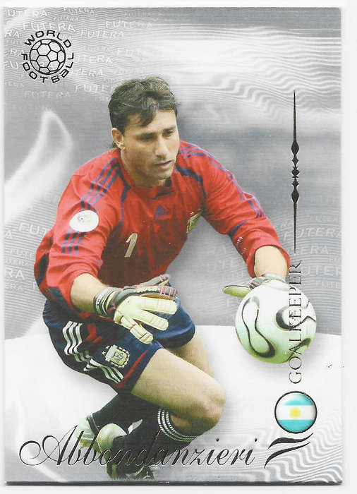 ROBERTO ABBONDANZIERI (Argentina) - FUTERA WORLD FOOTBALL 2007 COLLECTION - RARE TRADING CARD 1