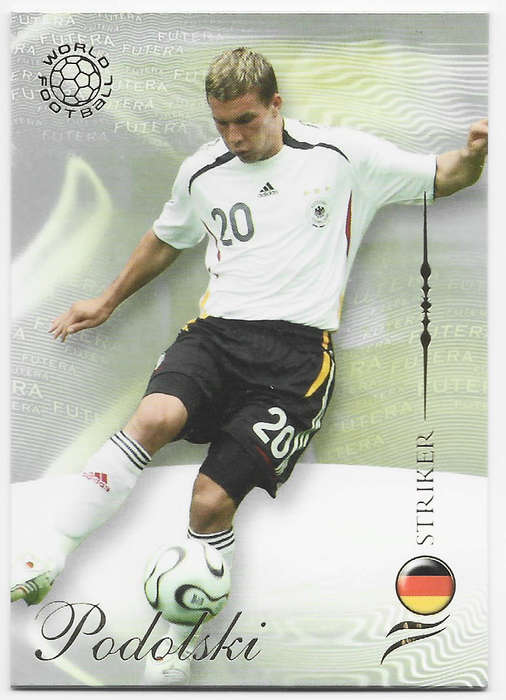 LUKAS PODOLSKI (Germany) - FUTERA WORLD FOOTBALL 2007 COLLECTION - RARE TRADING CARD 172