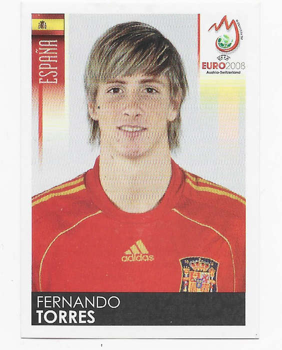 FERNANDO TORRES - PANINI EUFA EURO 2008 STICKER COLLECTION - RARE  STICKER 434