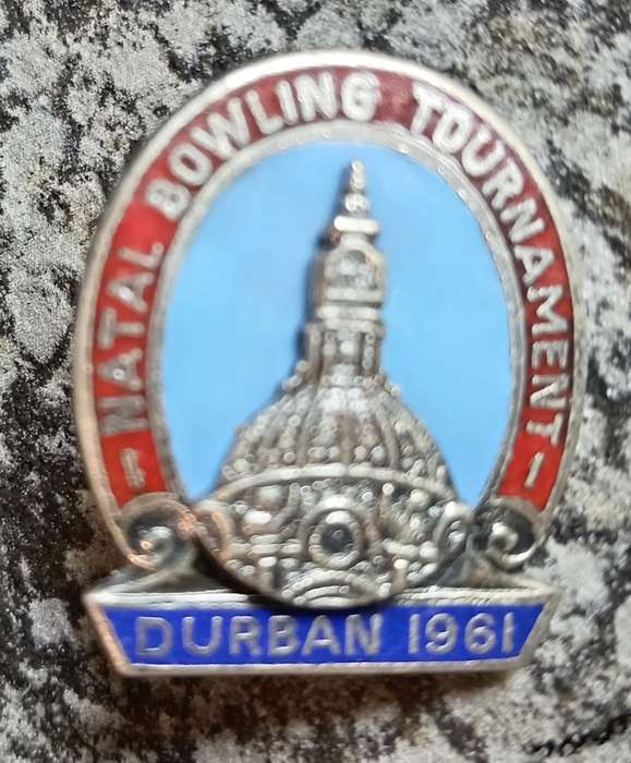Natal Bowls Tournament 1961 Durban - Bowls Lapel Badge