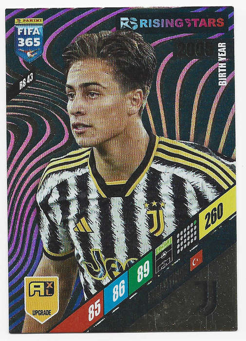 KENAN YILDIZ - PANINI `FIFA 365 COLLECTION` UPD. 2024 - `RISING STAR` FOIL TRADING CARD RS43