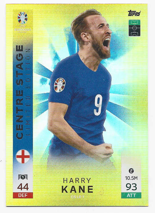 HARRY KANE - Topps `UEFA EURO 2024` Collection - CENTRE STAGE "LIMITED EDITION" TRADING CARD