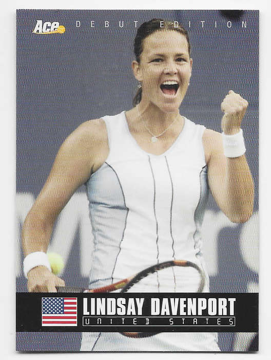 LINDSAY DAVENPORT - ACE AUTHENTIC "DEBUT EDITION" 2005 TENNIS COLLECTION - BASE TRADING CARD  28